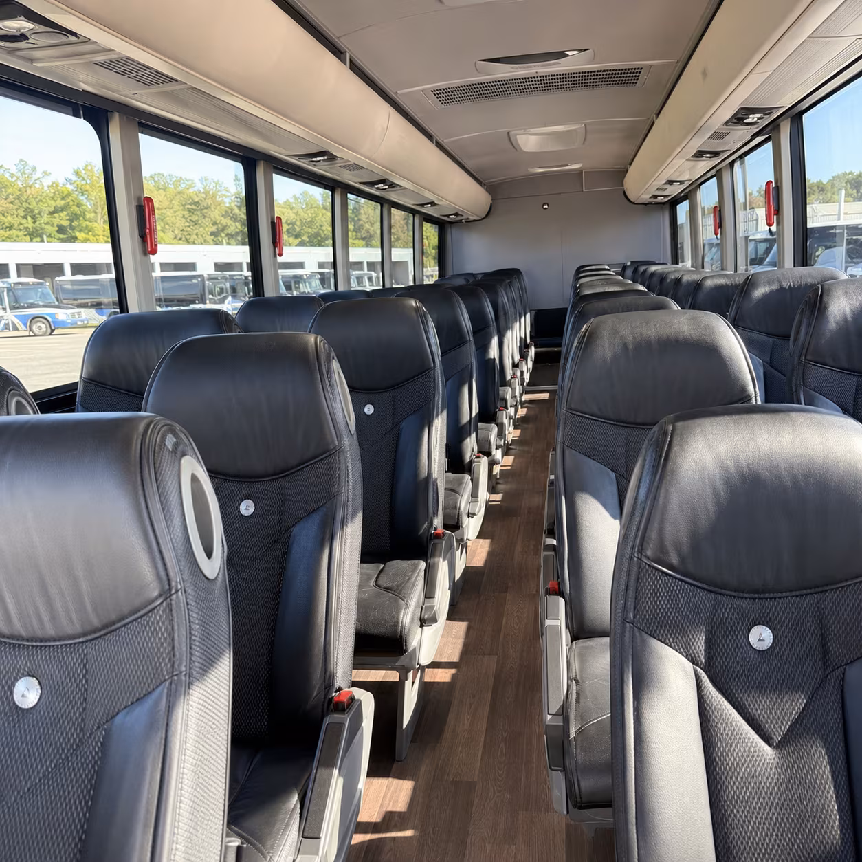 trenton charter bus rental interior