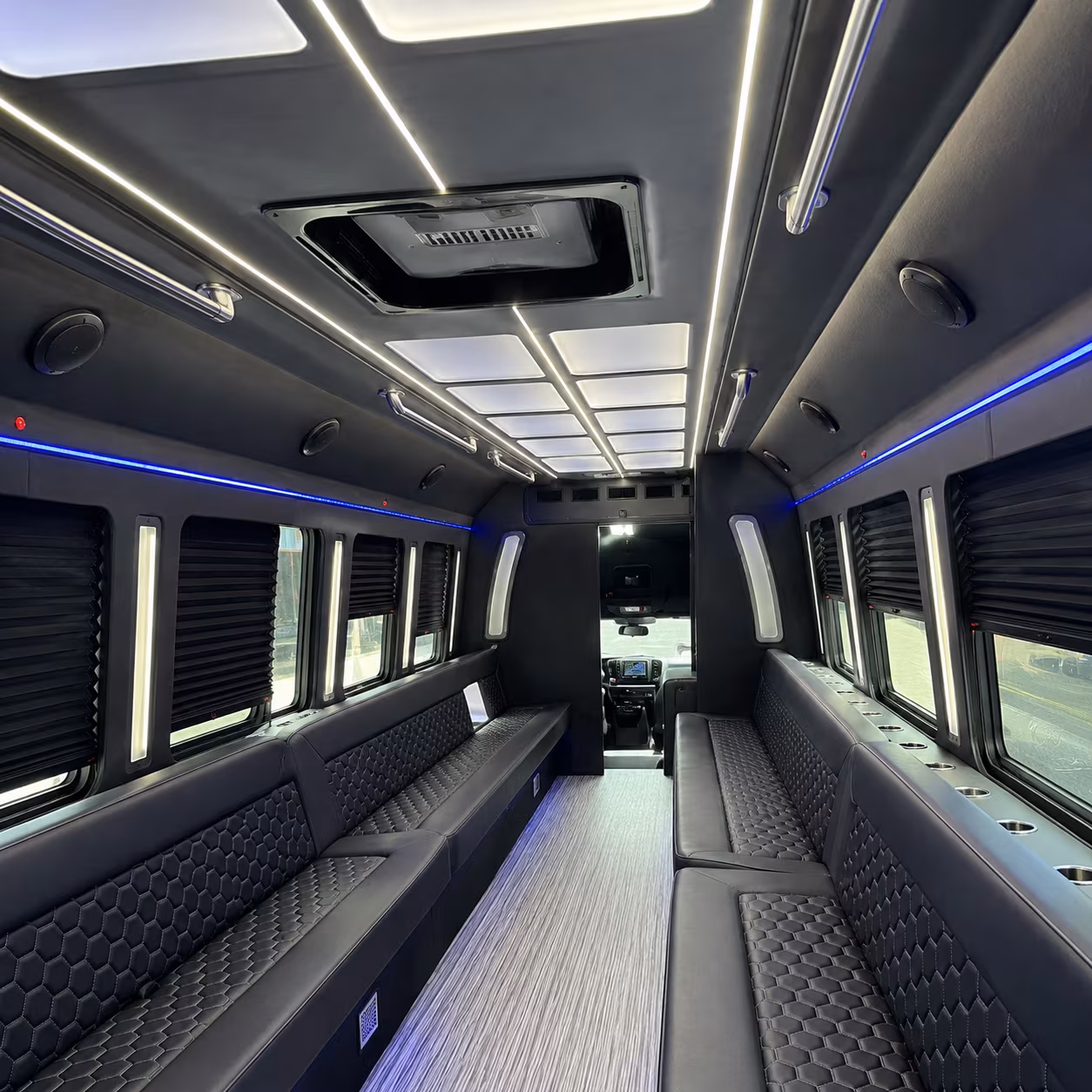 trenton party bus rental interior